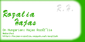 rozalia hajas business card